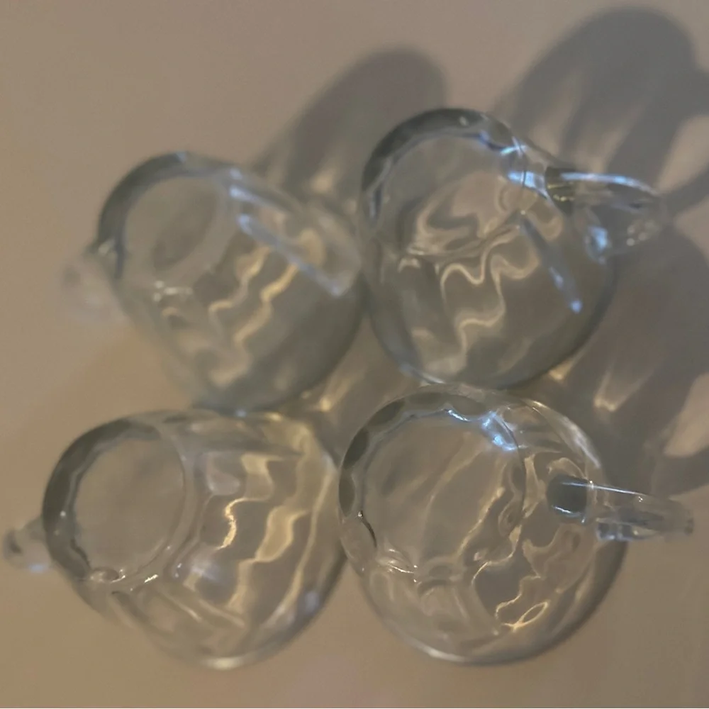 Vintage 1970s Tulip Inspired Punch Bowl Glasses (4) - Picture 6 of 7